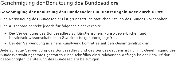 BVA Genehmigung Bundesadler neu